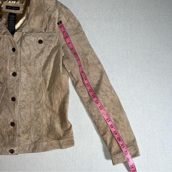 For Joseph 100% Suede Button Down Western Jacket in Beige, Size Large - Picture 4 of 8